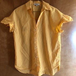 NWOT Madewell central ruffle-sleeve button down